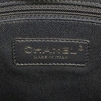 Chanel Chain Tote Bag Deauville Raffia Ivory Navy Silver — view 5