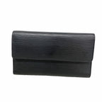 Louis Vuitton Trifold Wallet Epi Porte Tresor International Noir