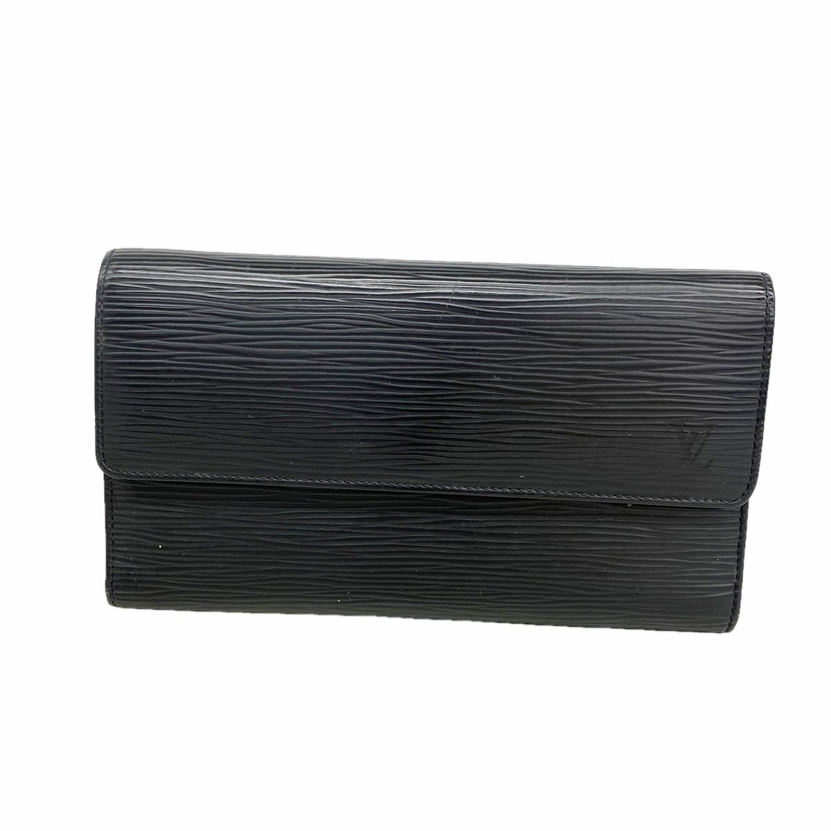 Louis Vuitton Trifold Wallet Epi Porte Tresor International Noir
