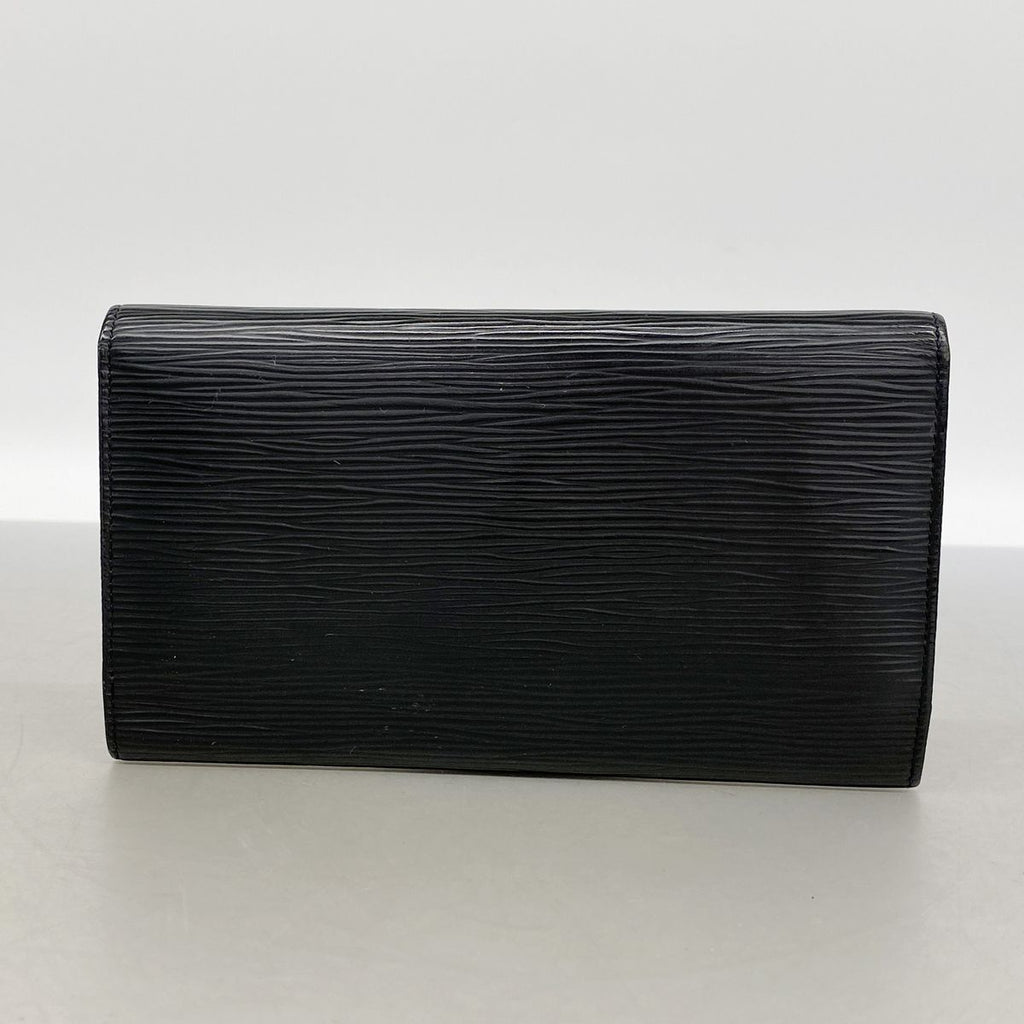 Louis Vuitton Trifold Wallet Epi Porte Tresor International Noir — view 7