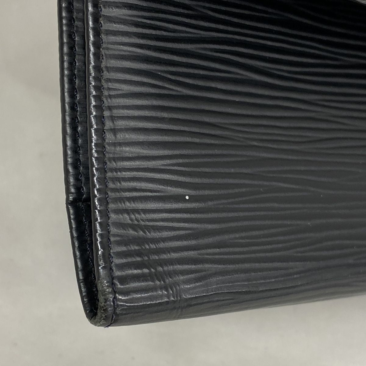 Louis Vuitton Trifold Wallet Epi Porte Tresor International Noir — view 6