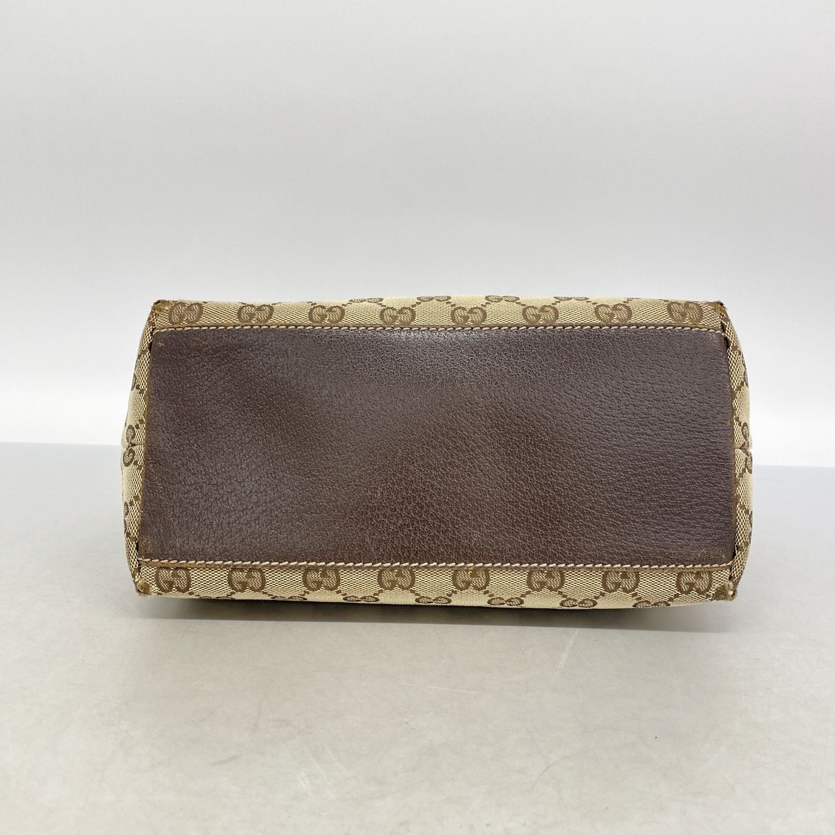 Gucci Tote Bag GG Canvas Brown Champagne Gold — view 3