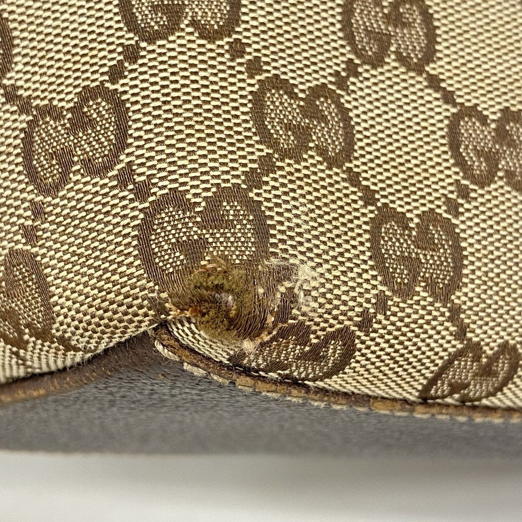 Gucci Tote Bag GG Canvas Brown Champagne Gold — view 6
