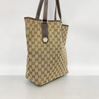 Gucci Tote Bag GG Canvas Brown Champagne Gold — view 2