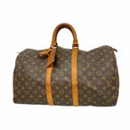Louis Vuitton Boston Bag Monogram Keepall 45 Brown