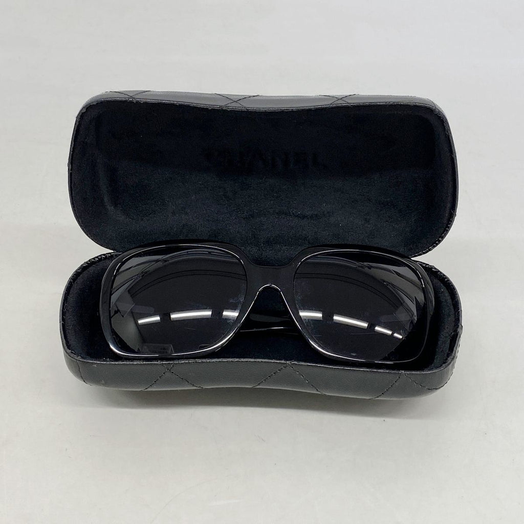 Chanel Sunglasses Acetate Black Silver Eyewear — view 7