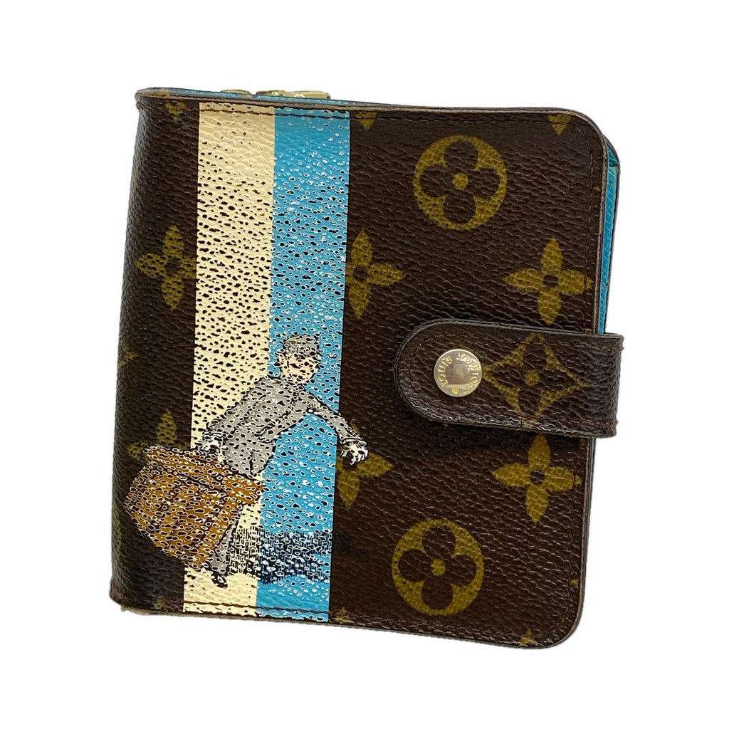 Louis Vuitton Wallet Monogram Groom Compact Zip Blue