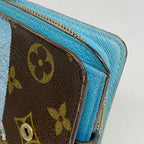 Louis Vuitton Wallet Monogram Groom Compact Zip Blue — view 7