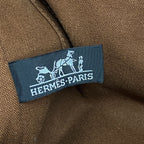 Hermes Tote Bag Fourre Tout MM Canvas Brown Silver — view 5