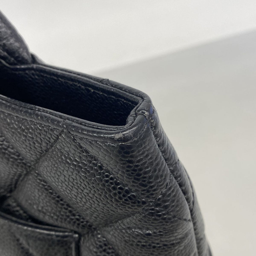 Chanel Tote Bag Reissue Caviar Leather Black Silver — view 7