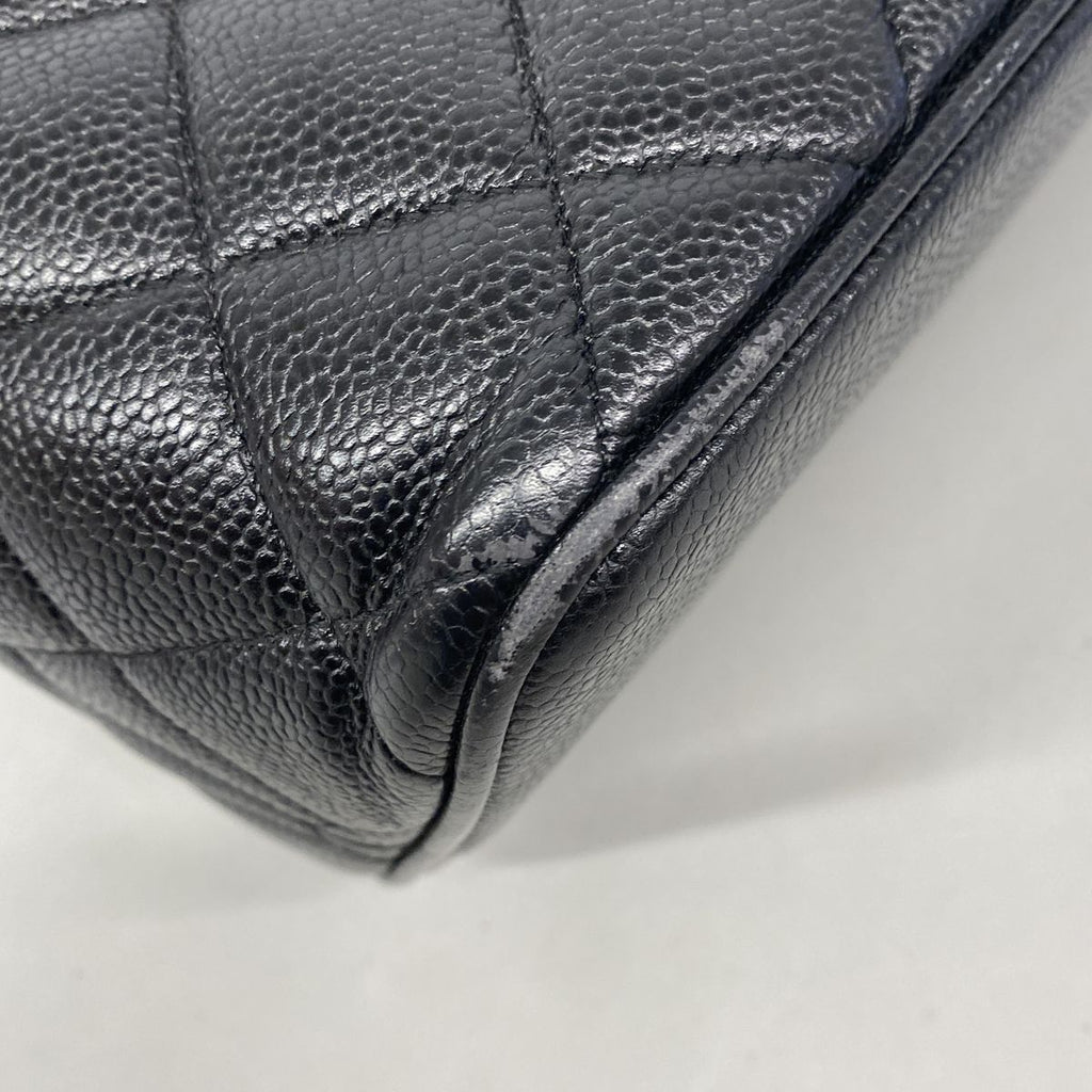 Chanel Tote Bag Reissue Caviar Leather Black Silver — view 6