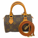 Louis Vuitton Handbag Monogram Mini Speedy Brown 2-Way Bag