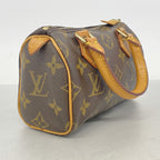 Louis Vuitton Handbag Monogram Mini Speedy Brown 2-Way Bag — view 2