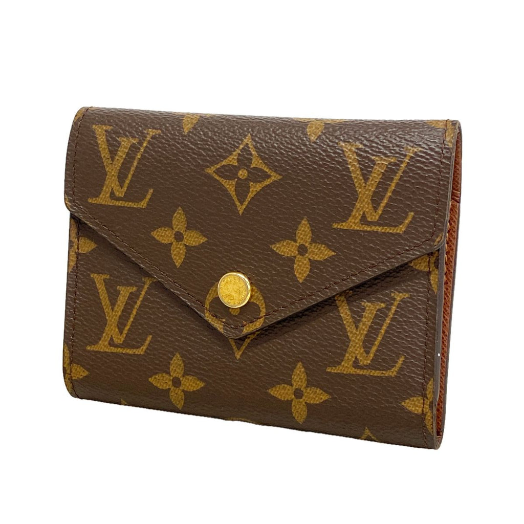 Louis Vuitton Trifold Wallet Monogram Portefeuille Victorine Brown
