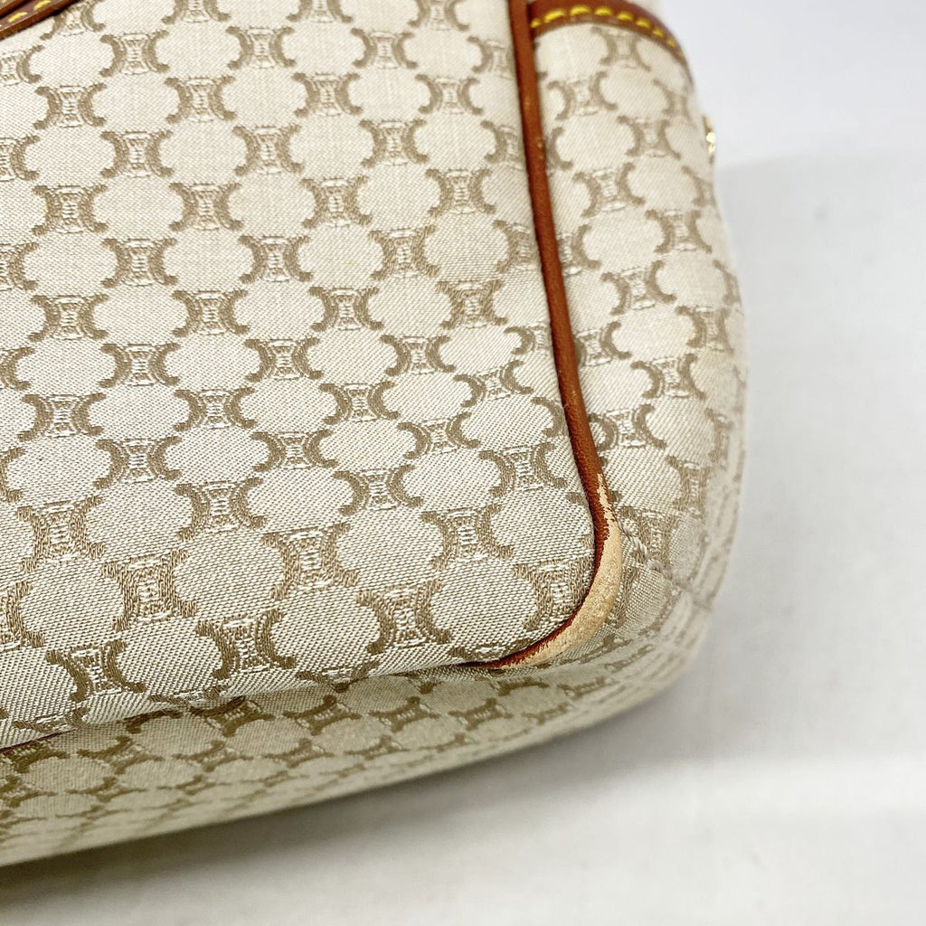 Celine Handbag Boogie Nylon Canvas Beige Champagne Gold — view 3