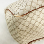 Celine Handbag Boogie Nylon Canvas Beige Champagne Gold — view 7
