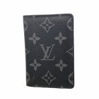 Louis Vuitton Card Case Monogram Eclipse Pocket Organizer Black