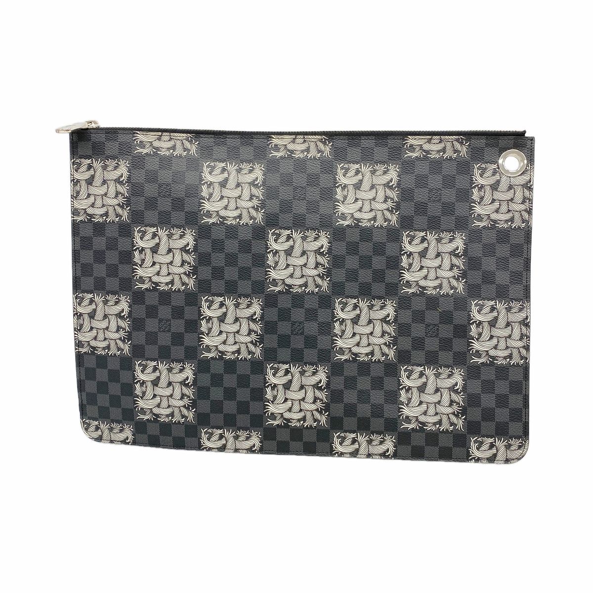 Louis Vuitton Clutch Damier Graphite Christopher Nemeth Pochette Jules GM Black