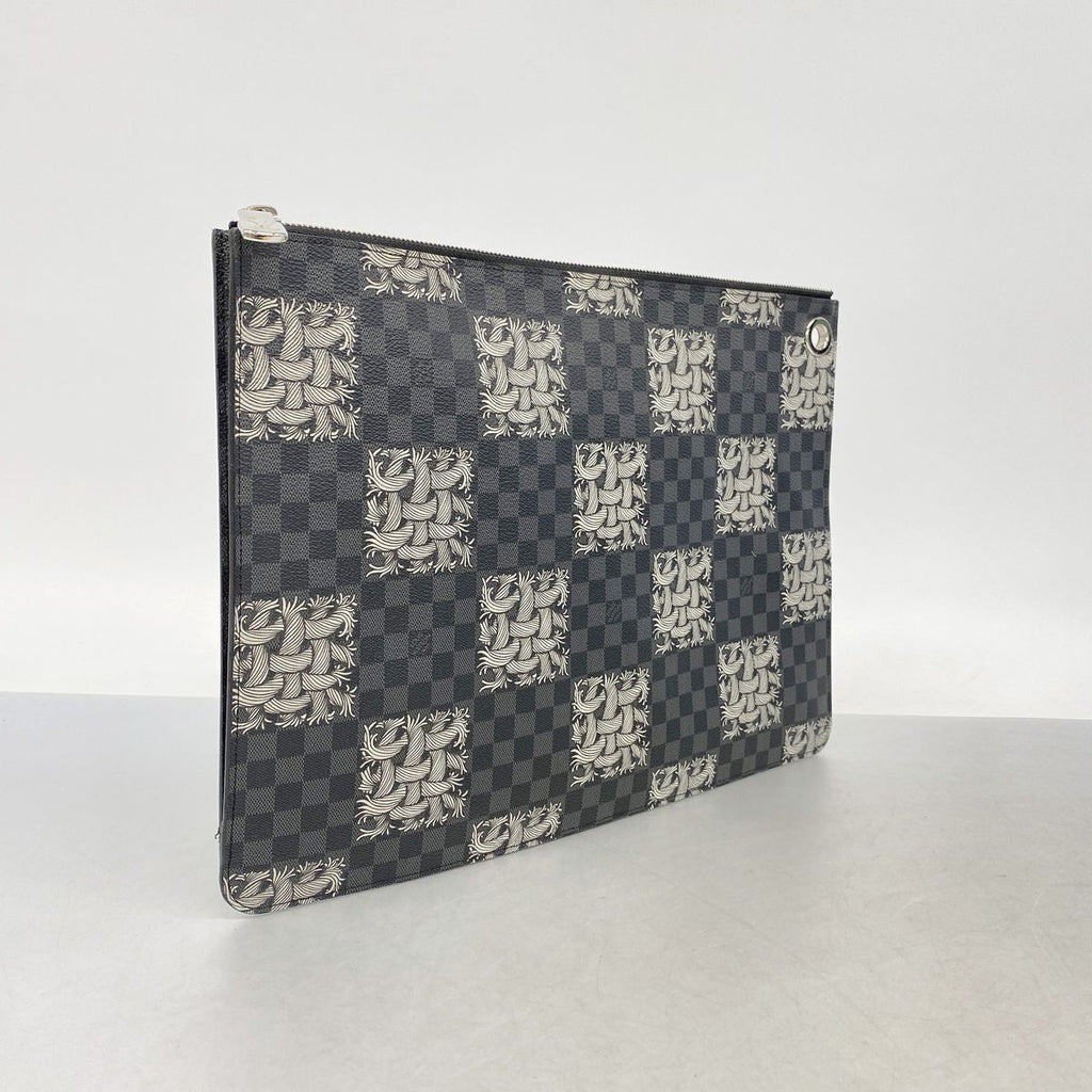 Louis Vuitton Clutch Damier Graphite Christopher Nemeth Pochette Jules GM Black — view 2