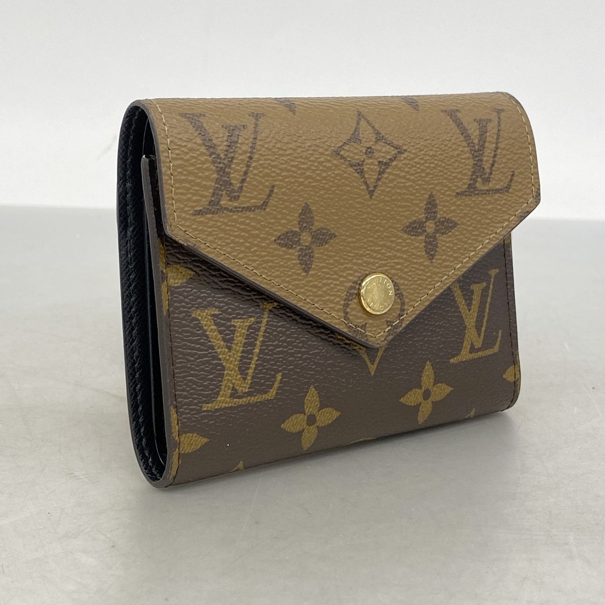 Louis Vuitton Trifold Wallet Monogram Reverse Portefeuille Victorine Brown — view 2