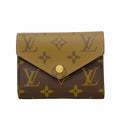 Louis Vuitton Trifold Wallet Monogram Reverse Portefeuille Victorine Brown