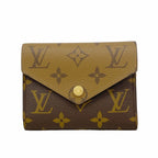 Louis Vuitton Trifold Wallet Monogram Reverse Portefeuille Victorine Brown