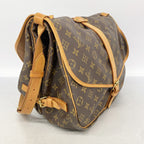 Louis Vuitton Shoulder Bag Monogram Saumur 35 Brown — view 2