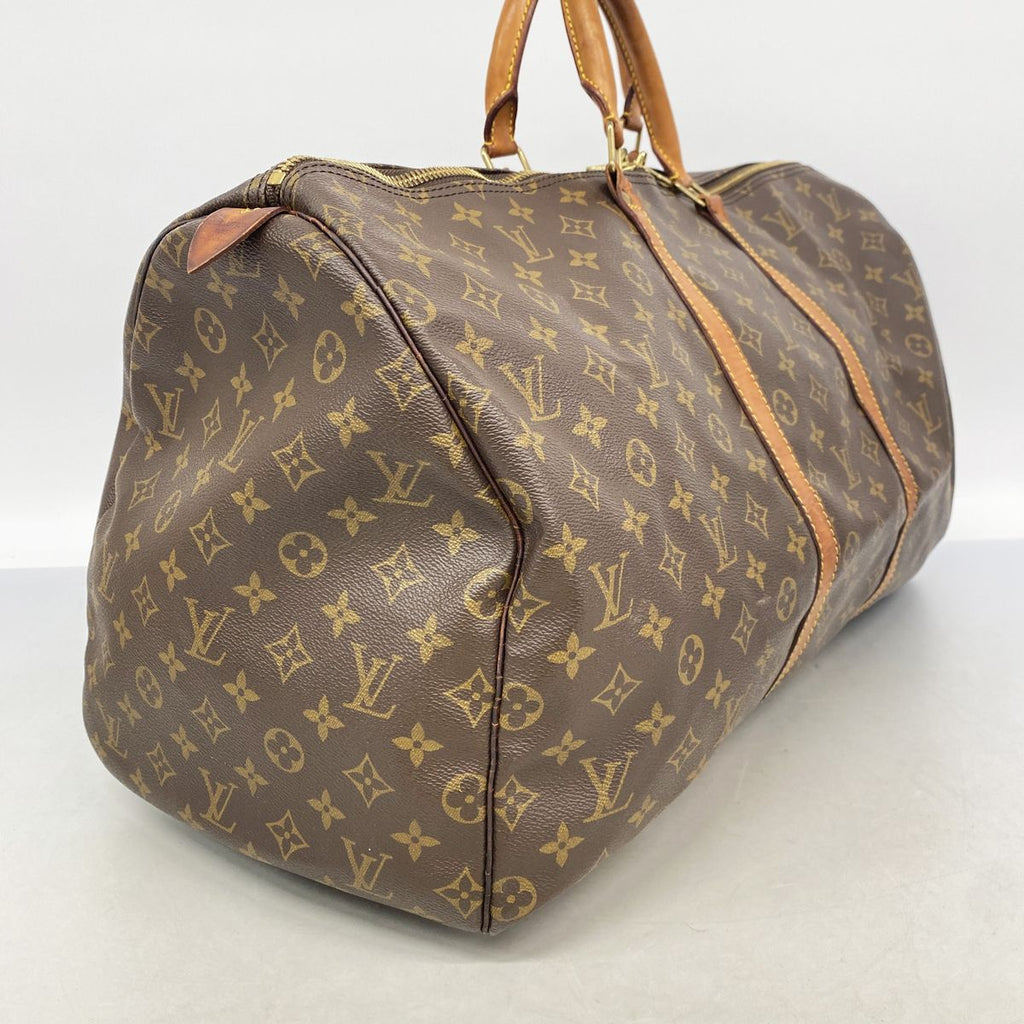 Louis Vuitton Boston Bag Monogram Keepall 55 Brown — view 2