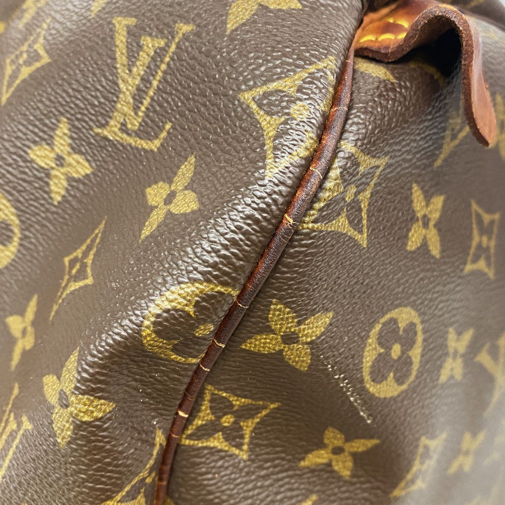 Louis Vuitton Boston Bag Monogram Keepall 55 Brown — view 7