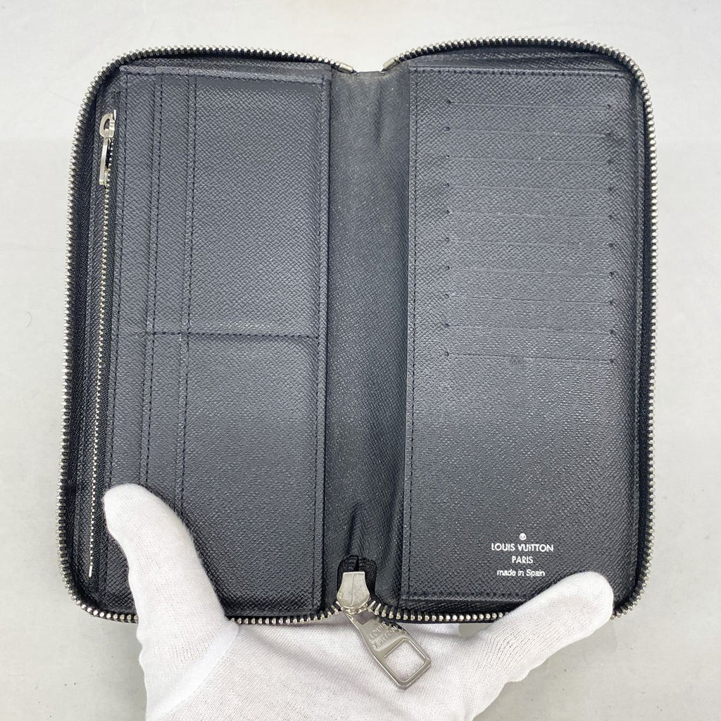 Louis Vuitton Wallet Damier Graphite Zippy Vertical Black Gray — view 3
