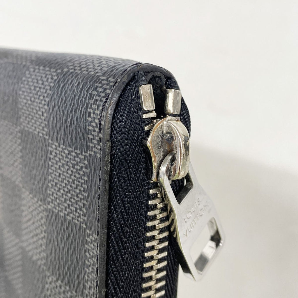 Louis Vuitton Wallet Damier Graphite Zippy Vertical Black Gray — view 6