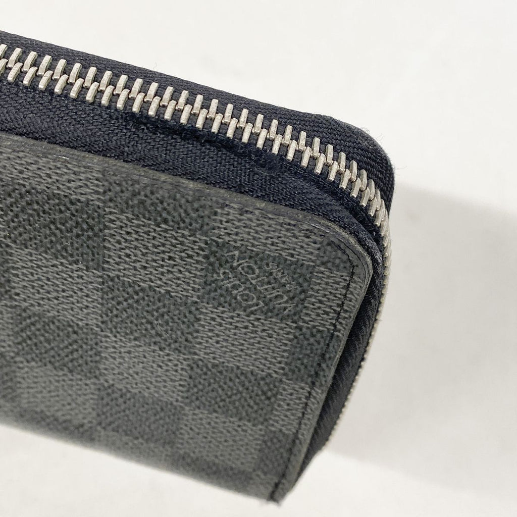 Louis Vuitton Wallet Damier Graphite Zippy Vertical Black Gray — view 5