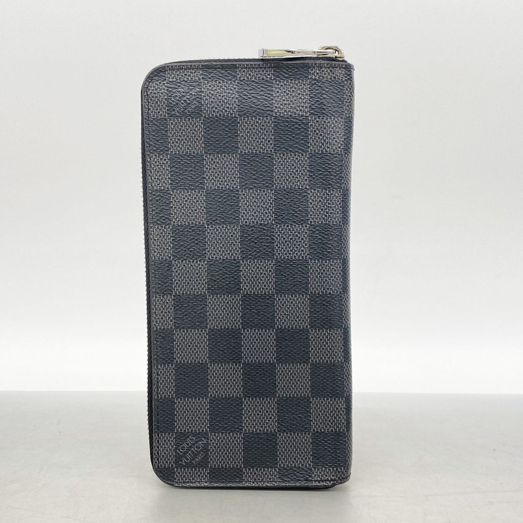 Louis Vuitton Wallet Damier Graphite Zippy Vertical Black Gray — view 8