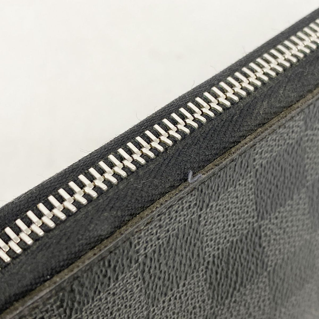 Louis Vuitton Wallet Damier Graphite Zippy Vertical Black Gray — view 8