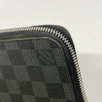 Louis Vuitton Wallet Damier Graphite Zippy Vertical Black Gray — view 7
