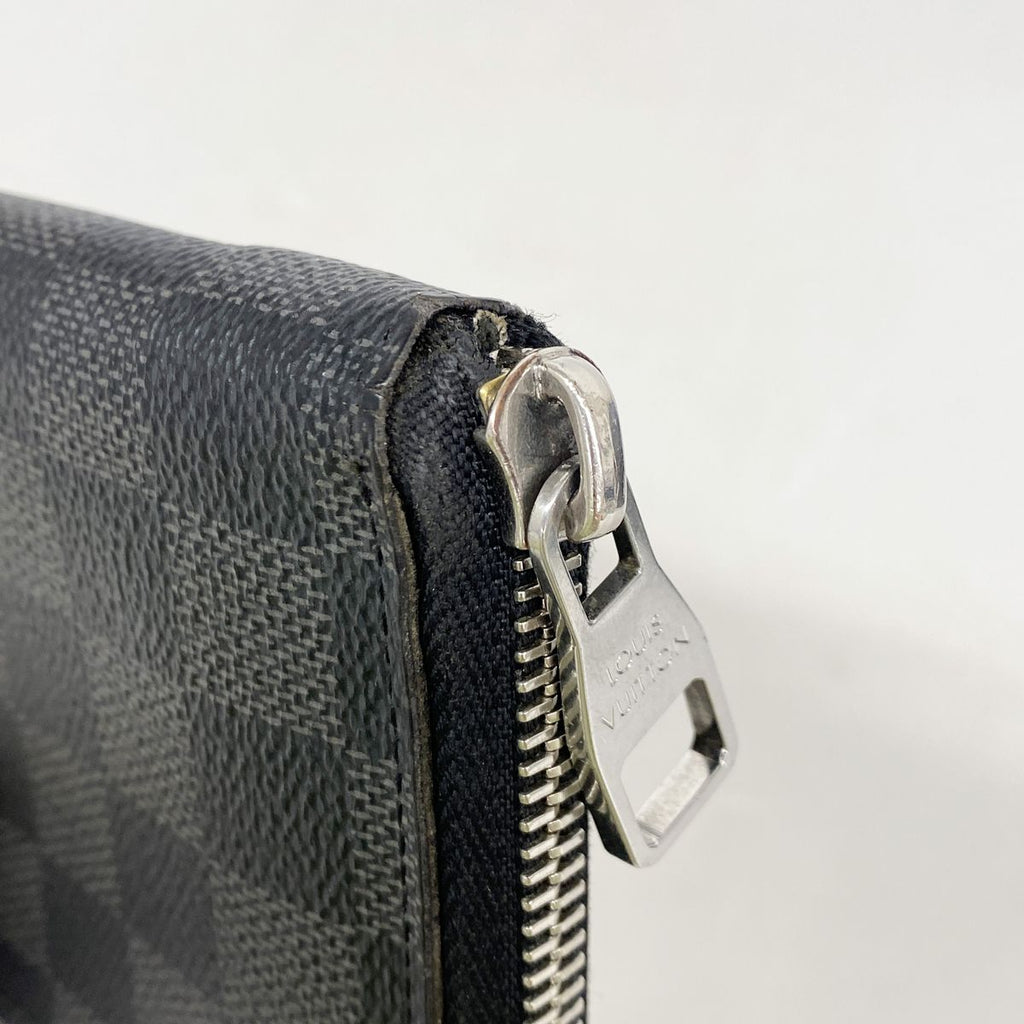 Louis Vuitton Wallet Damier Graphite Zippy Vertical Black Gray — view 6