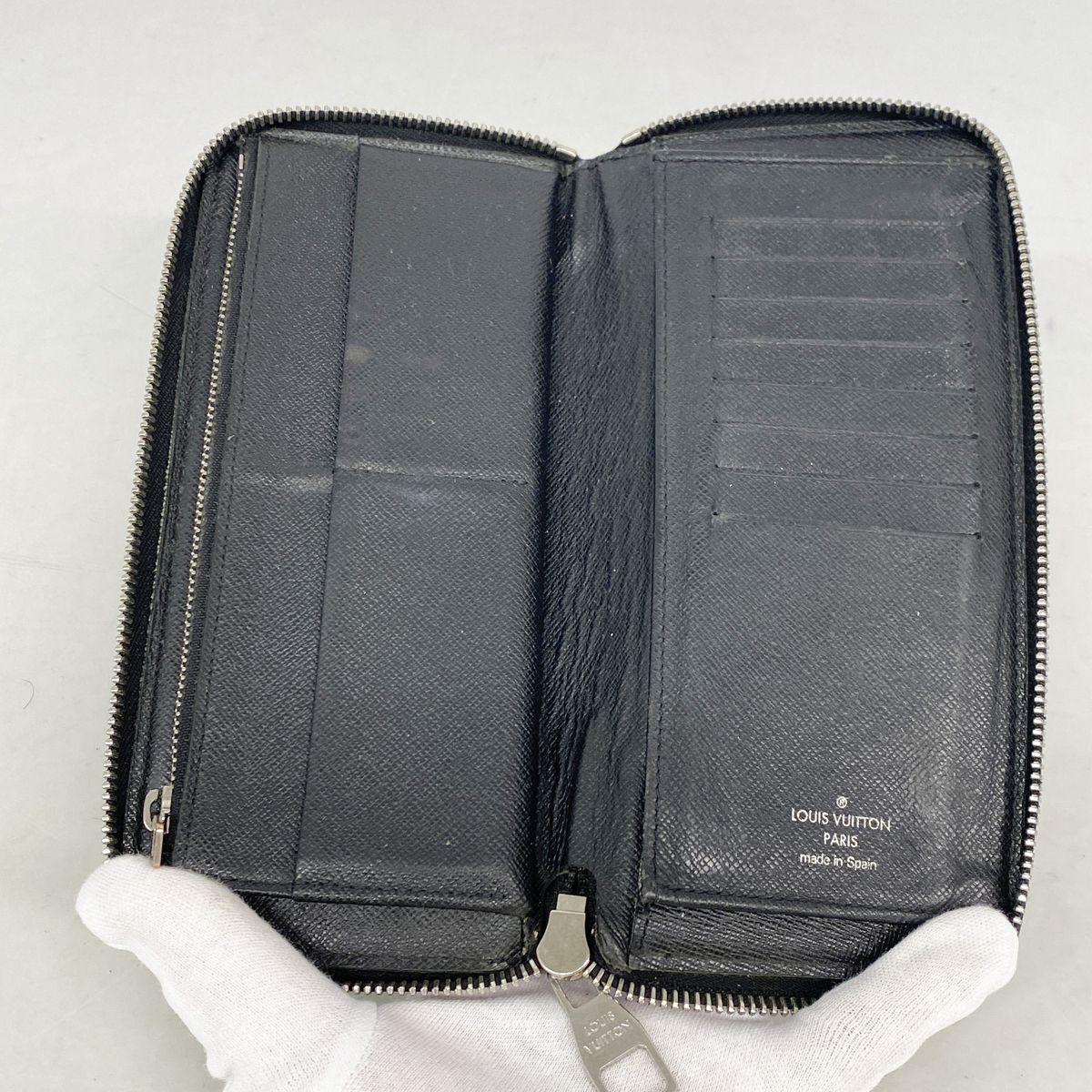Louis Vuitton Wallet Damier Graphite Zippy Vertical Black Gray — view 3
