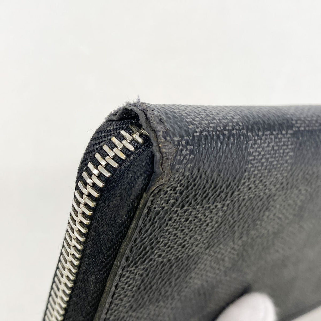 Louis Vuitton Wallet Damier Graphite Zippy Vertical Black Gray — view 5