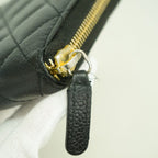 Chanel Wallet Quilted Caviar Leather Black Gold — view 7