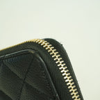 Chanel Wallet Quilted Caviar Leather Black Gold — view 6