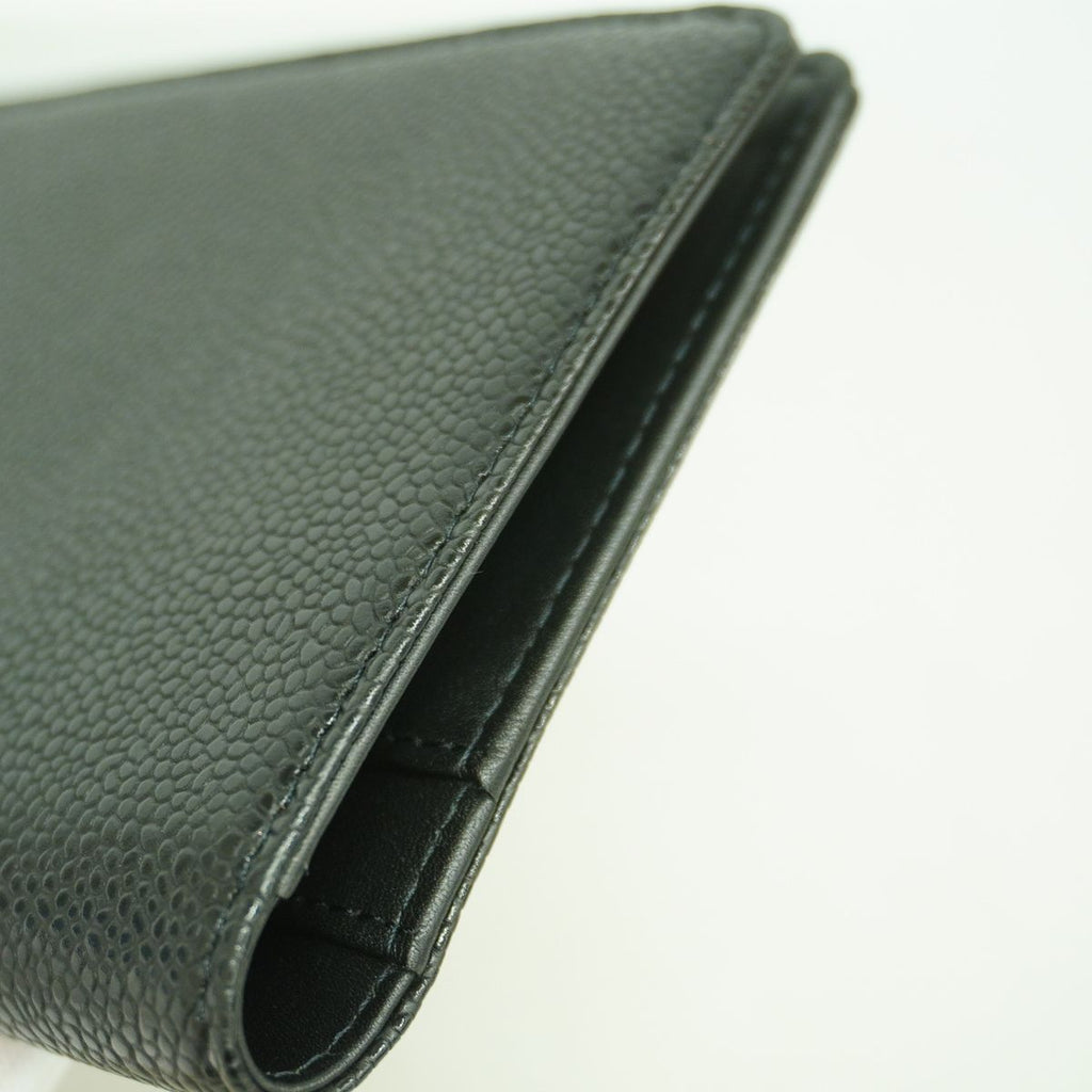 Chanel Wallet Caviar Leather Black Silver — view 6
