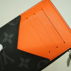 Louis Vuitton Monogram Eclipse Coin Card Holder Black Sunrise Orange — view 7