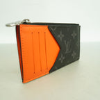 Louis Vuitton Monogram Eclipse Coin Card Holder Black Sunrise Orange — view 2
