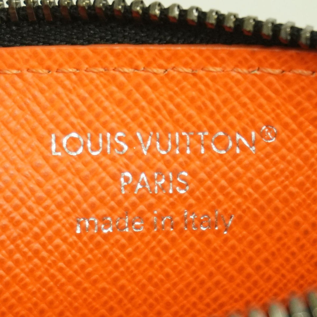 Louis Vuitton Monogram Eclipse Coin Card Holder Black Sunrise Orange — view 4