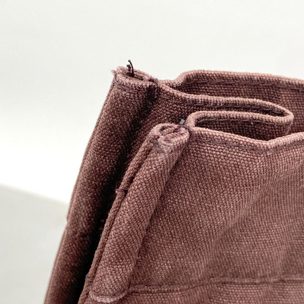 Hermes Tote Bag Fourre Tout MM Canvas Bordeaux Silver — view 8