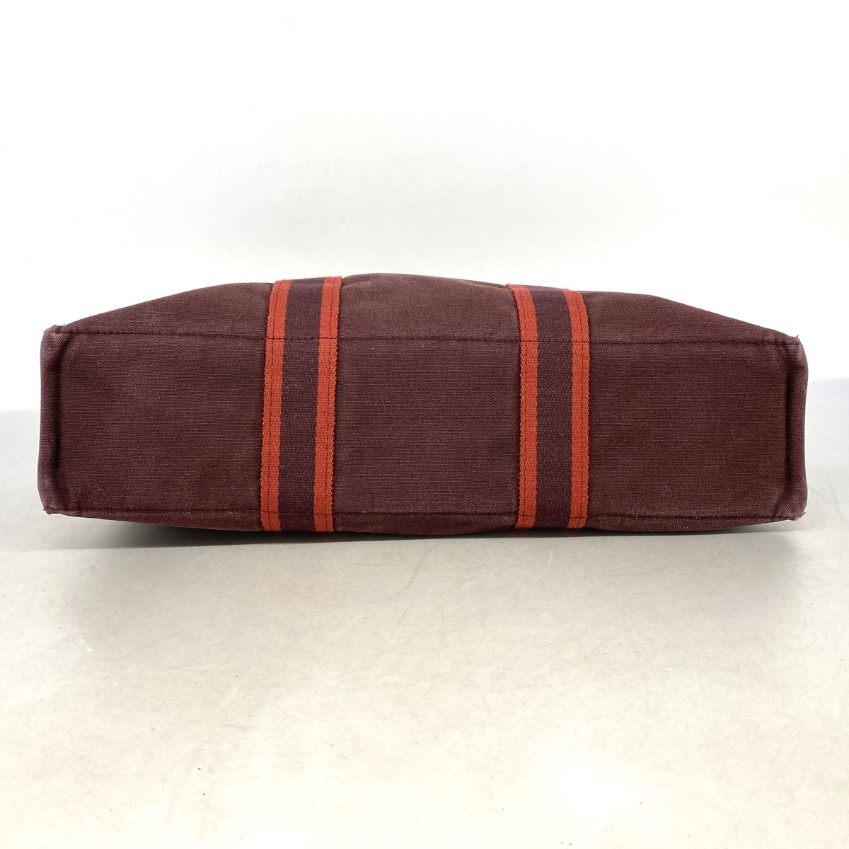 Hermes Tote Bag Fourre Tout MM Canvas Bordeaux Silver — view 3