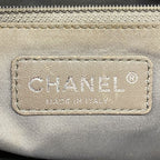 Chanel Chain Tote Bag Quilted Caviar Leather Red Silver — view 5