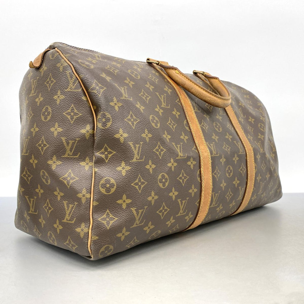 Louis Vuitton Boston Bag Monogram Keepall 50 Brown — view 2