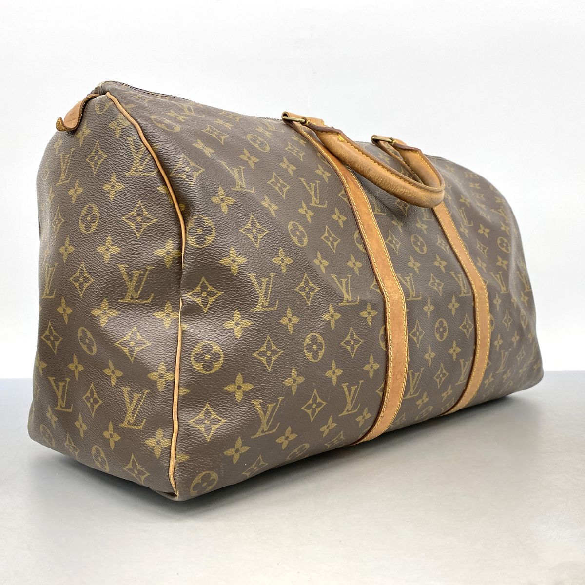 Louis Vuitton Boston Bag Monogram Keepall 50 Brown — view 2