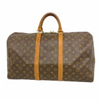 Louis Vuitton Boston Bag Monogram Keepall 50 Brown